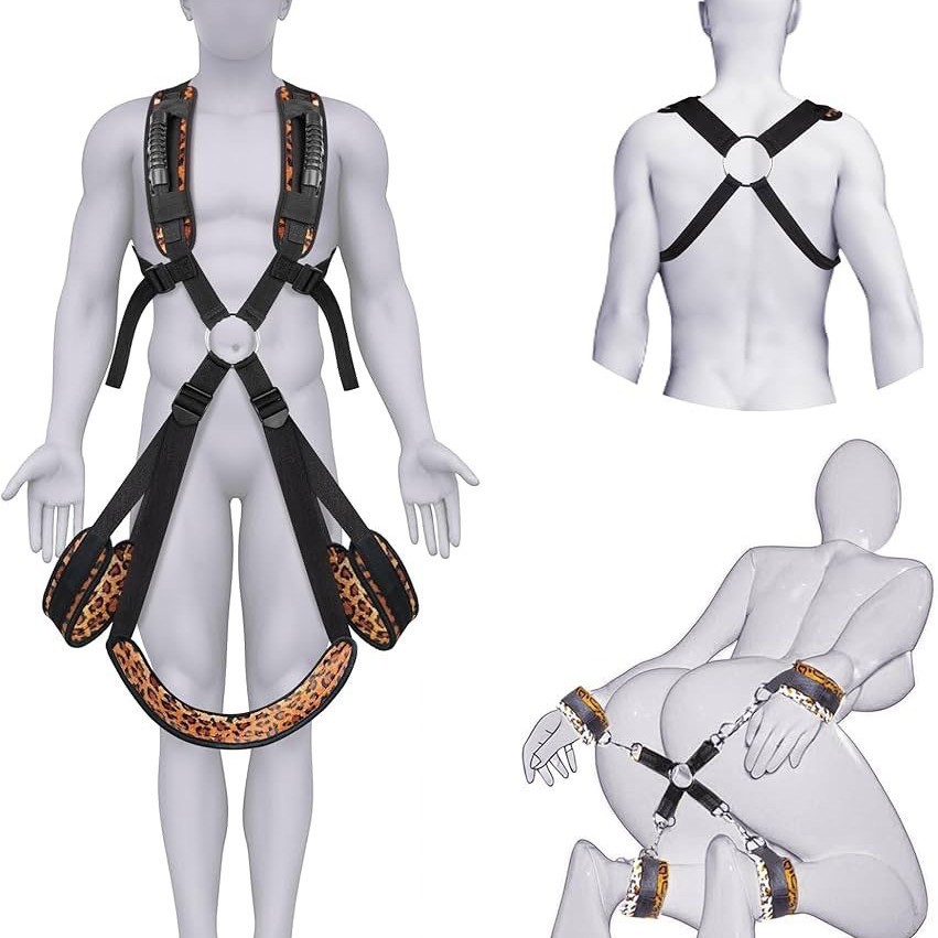 Leopard Print Bondage Gear Adjustable Design