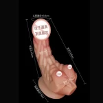 3D Muscle Man Dildo Liquid Silicone 8 Inches