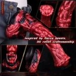 12 Inch Horse Dildo Muscle Flame Red