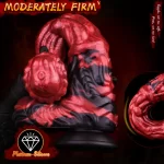 12 Inch Horse Dildo Muscle Flame Red