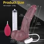 8 Realistic Ejaculating Ultra-Soft Dildo With Suction Cup