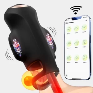 App Remote Control Vibrating Glans Massager and Penis Ring