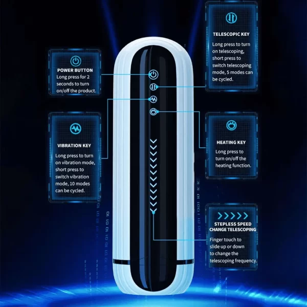 Auto Heating Thrusting Male Stroker with Touch Screen