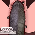 Big Black Realistic Dildo Huge Design 13 Inches