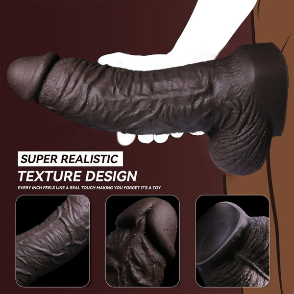 Big Black Realistic Dildo Huge Design 13 Inches