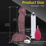 Circumcised Dildo Huge Black 9.7 Inches