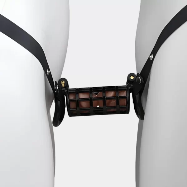 Double End Chastity Cage With Adjustable Rings