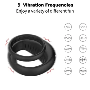 Dual Loop Vibrating Cock Ring With Remote Control