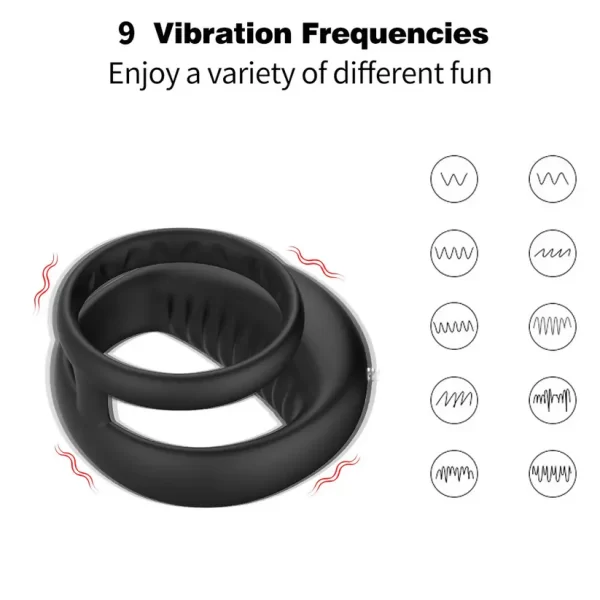 Dual Loop Vibrating Cock Ring With Remote Control