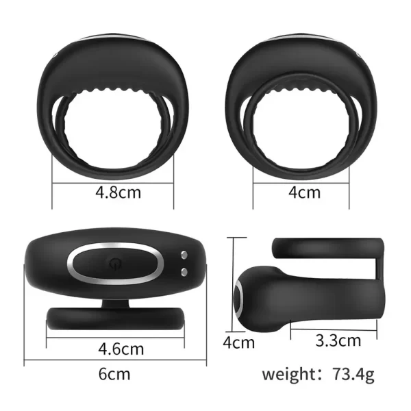 Dual Loop Vibrating Cock Ring With Remote Control