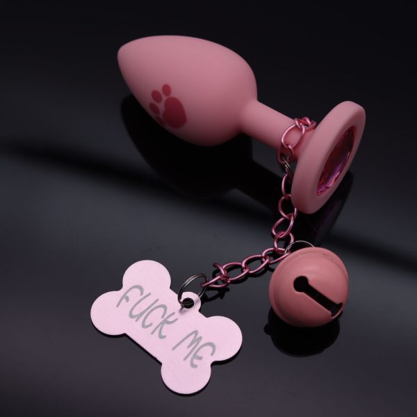Hello Kitty Silicone Butt Plug With Custom Sign