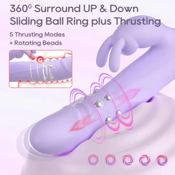 Lilac Rabbit G Rabbit Vibrator With Rotating Beads Gen 2