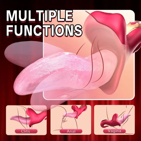 New Upgrade Rose Tongue Vibrator Premium Liquid Silicone