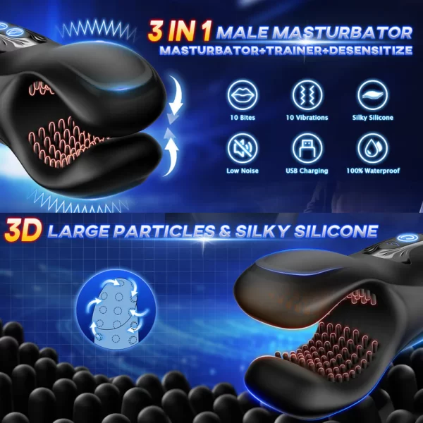 Pliers Shape Penis Vibrator Trainer