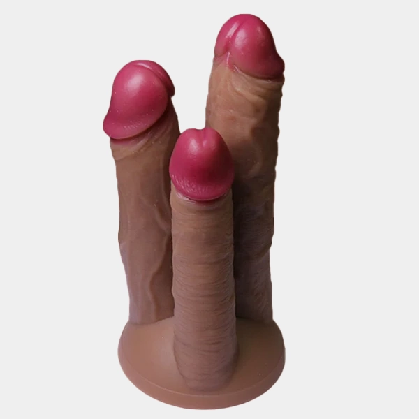 Tripple Dildo With Suction Cup 8 Inches