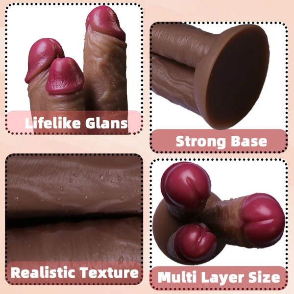 Tripple Dildo With Suction Cup 8 Inches