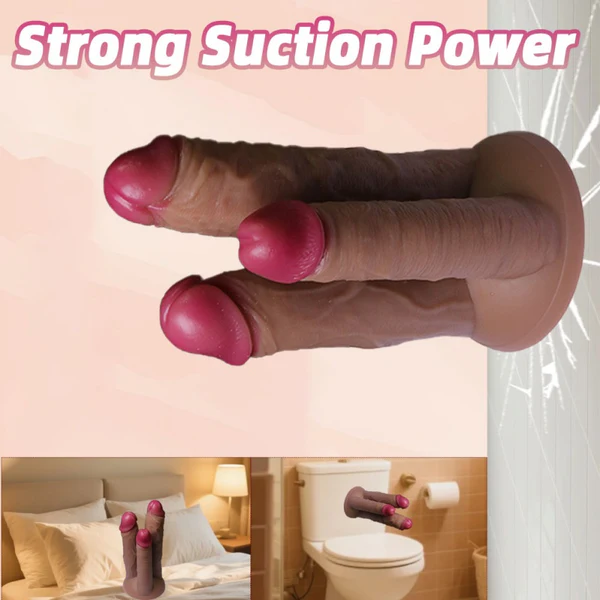 Tripple Dildo With Suction Cup 8 Inches