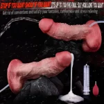 Ultra Realistic Squirting Dildo With Dual Layer 9 Inches