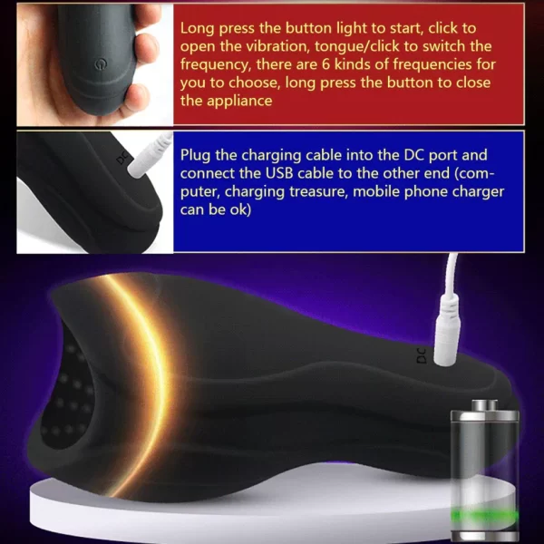 Tongue Simulator Penis Vibrator Waterproof