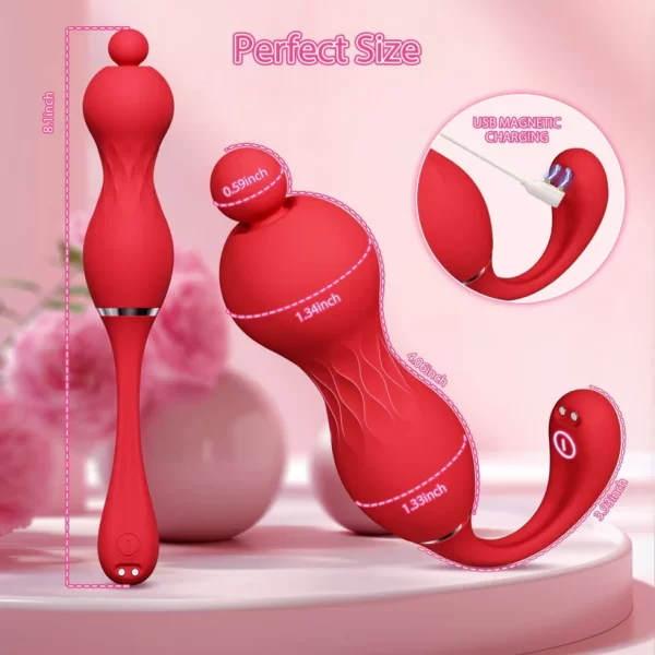 Bead Rose - Insertable Vibrator With Joyhub