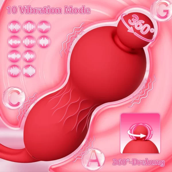 Bead Rose - Insertable Vibrator With Joyhub