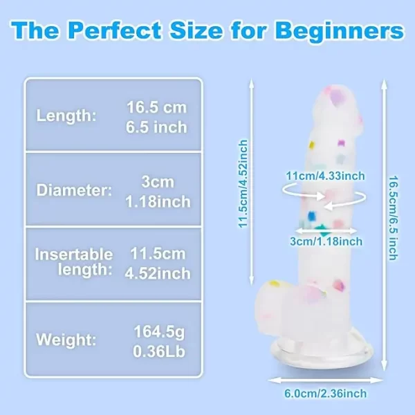 Confetti Dildo With Strap on for Lesbian