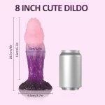 Coral Monster Purple Dildo 8 Inches