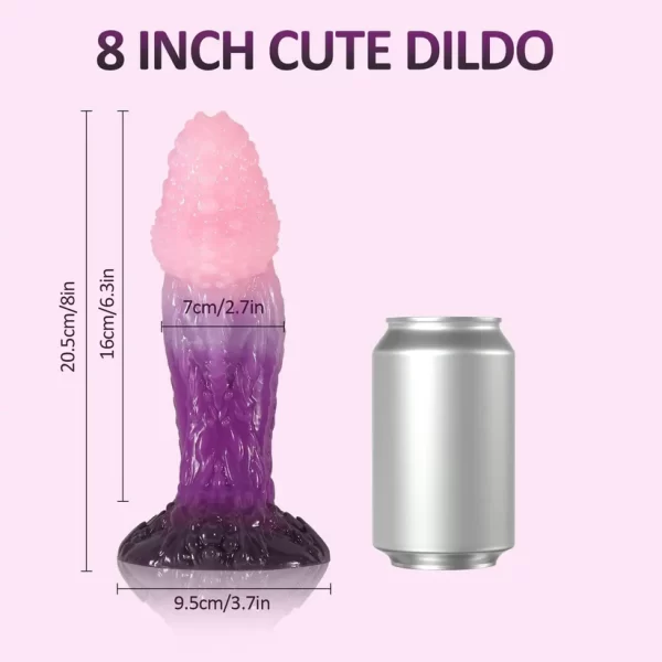 Coral Monster Purple Dildo 8 Inches