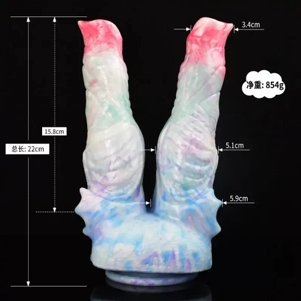 Viserion - Double Head Dragon Dildo 8.6 Inches