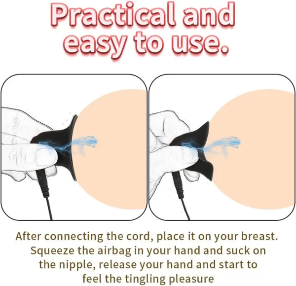 Nipple Estim Sucker With Remote