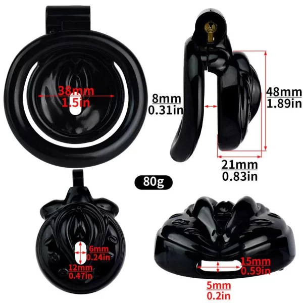 Resin Chastity Cage for Sissy Lightweight Design