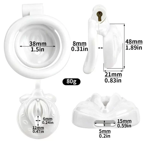 Resin Chastity Cage for Sissy Lightweight Design
