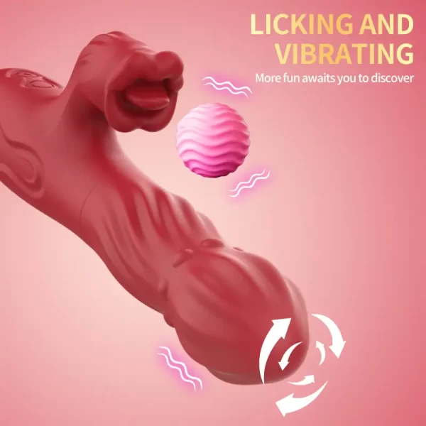 Rosa - Rotating Vibrator With Tongue