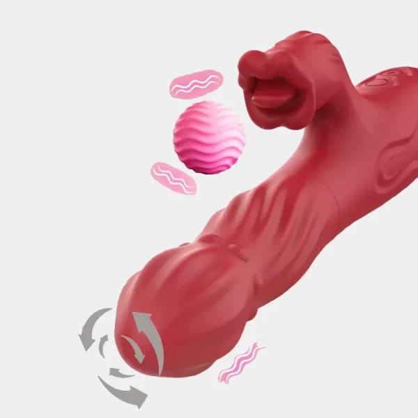 Rosa - Rotating Vibrator With Tongue