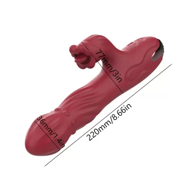 Rosa - Rotating Vibrator With Tongue