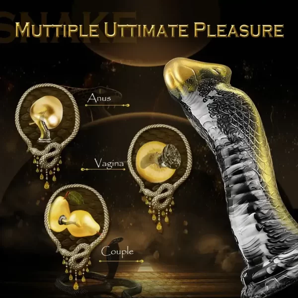 Serpent - Big Head Curved Monster Dildo 8.5 Inches