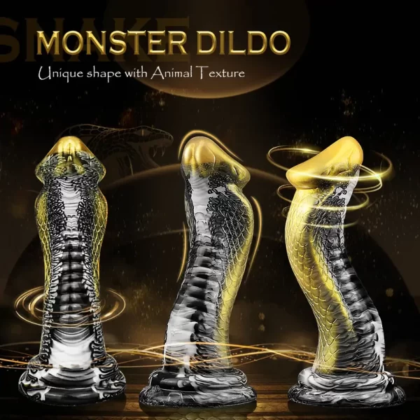 Serpent - Big Head Curved Monster Dildo 8.5 Inches