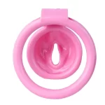 Sissy in Pink Resin Chastity Cage