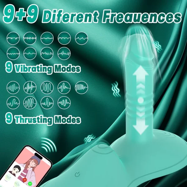 Thrusting Dildo Sex Grinder 2 in 1 Premium Silicone