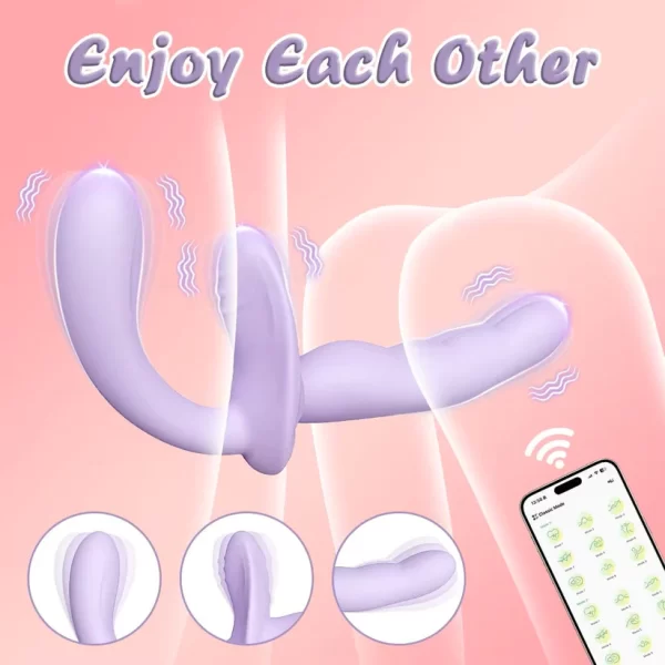 Violet - Detachable Vibrating Pegging Dildo