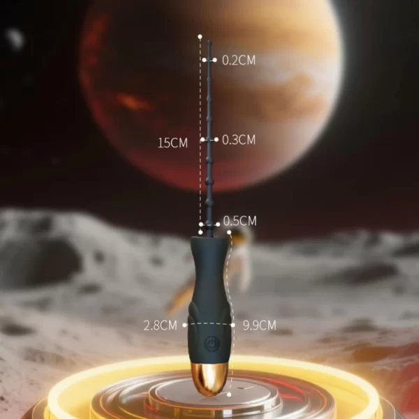 Dark Rod - Beaded Sounding Rod Soft Silicone