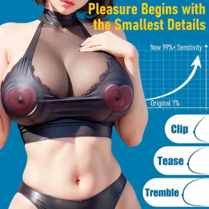 Heart Nipple Clamps With 10 Vibration