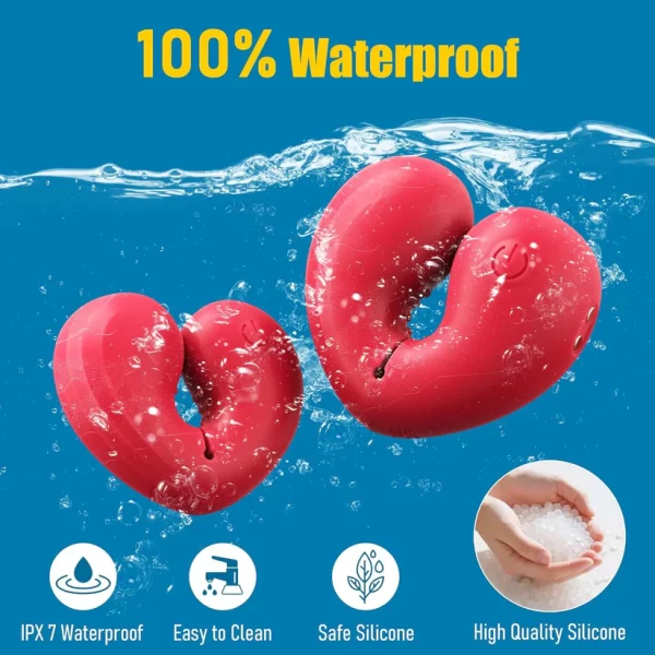 Heart Nipple Clamps With 10 Vibration