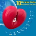 Heart Nipple Clamps With 10 Vibration