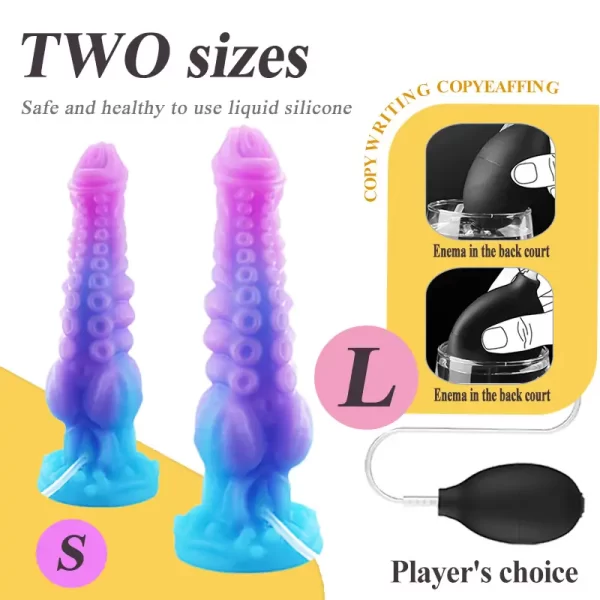 Kraken Dildo With Ejaculation Feature 9 Inches