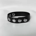 Leather Cock Ring Buttons Adjustable