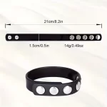 Leather Cock Ring Buttons Adjustable