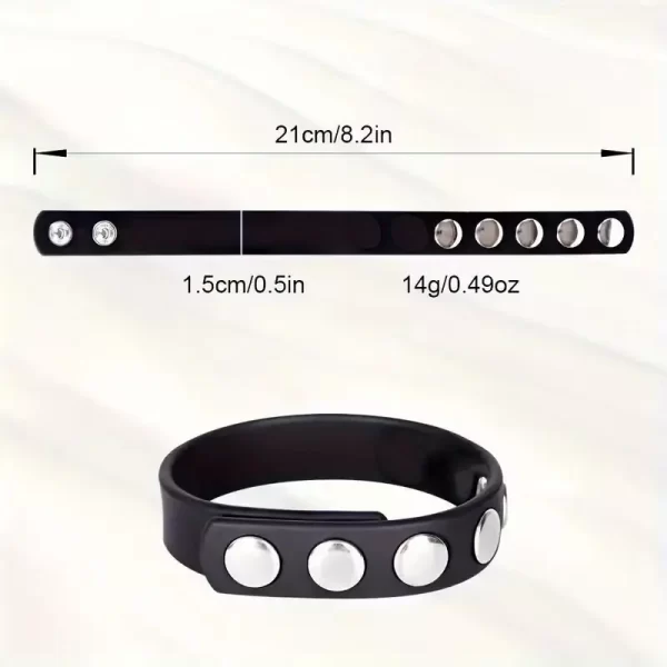 Leather Cock Ring Buttons Adjustable