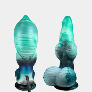 Light Green Caine Dog Inflatable Butt Plug 9 Inches