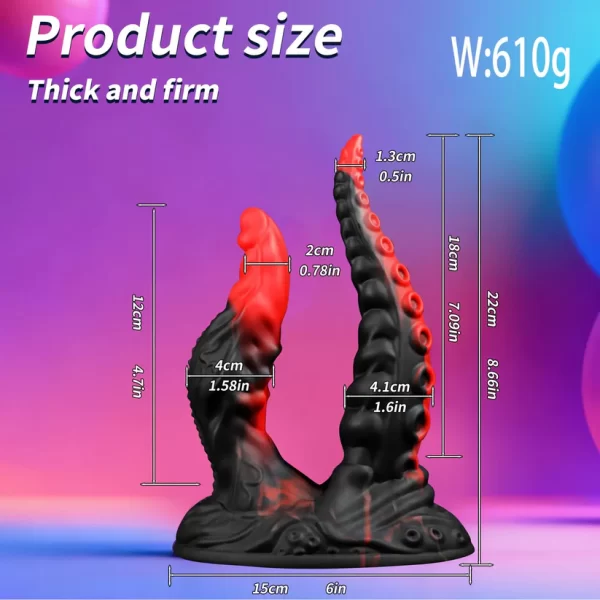 Ocellus - Double Penetration Tentacle Dildo 8 Inches